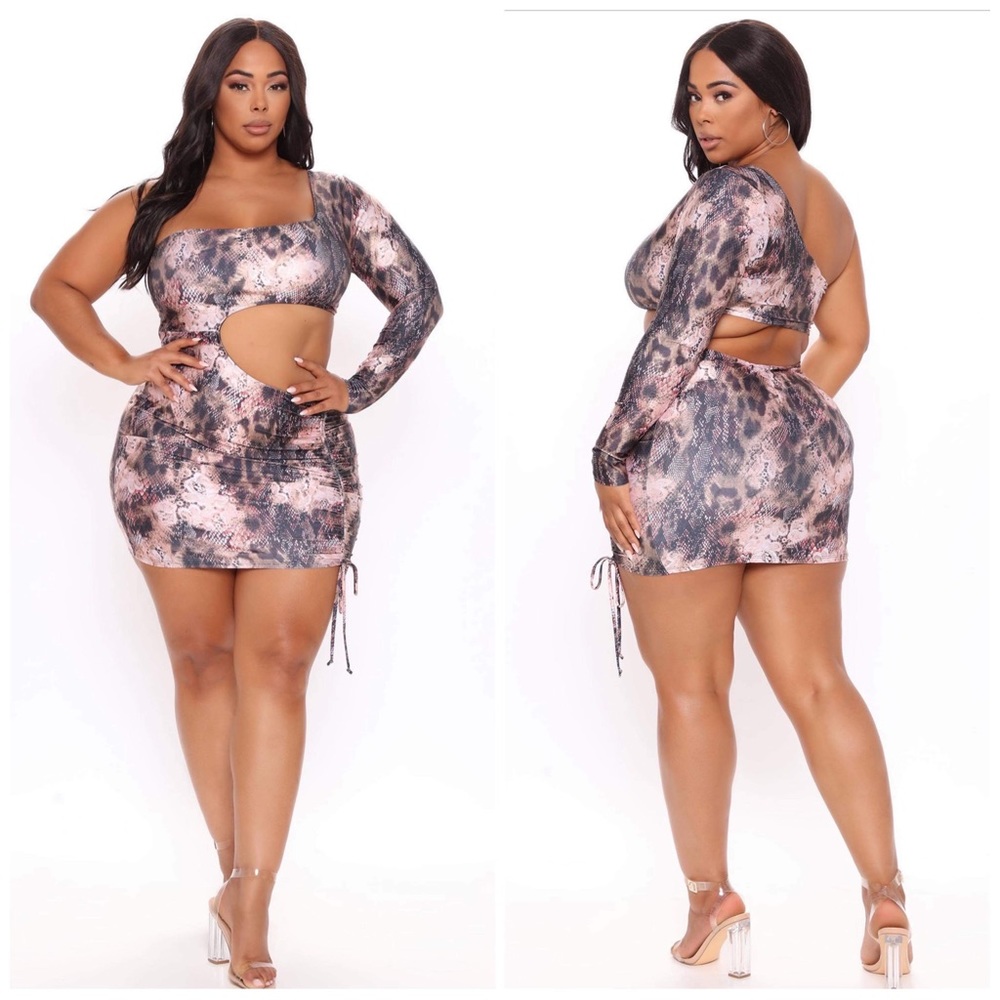 FASHIONNOVA Exotic Escape Mini Dress